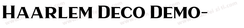 Haarlem Deco Demo字体转换